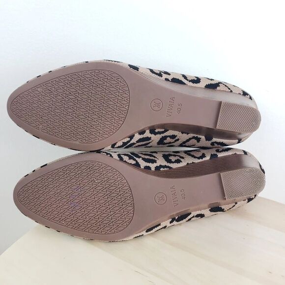 VIVAIA Wedge Shoes Size 40.5 Aria Pointed Toe Leopard Print Knit Casual Corpcore - Picture 14 of 16